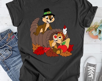 Chip and Dale Thanksgiving Shirt, Disney Chip and Dale  Thanksgiving T-Shirt, Happy Thanksgiving Shirt, Gift For Thanksgiving