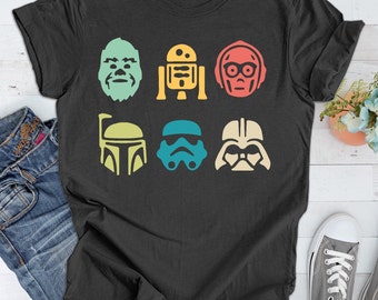 Star Wars Retro Shirt, Disney Star Wars, Gift For Men Women, Kid T-Shirt, Star wars Tshirt, Disney Family Vacation Shirt, Star War Character