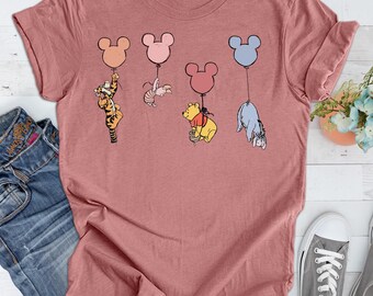 Pooh Balloons Shirt, Winnie The Pooh and Friends Shirt, Winnie The Pooh Shirt, , Disney Pooh T-Shirt, Cute Pooh Bear Shirt