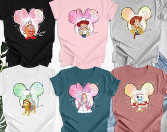 Disney Toy Story Family Trip Shirt, Vintage Toy Story Jessie, Woody, Rex, Slinky, Buzz, Bo Peep Shirt, Toy Story Character Shirt, Disney Tee