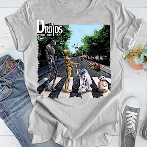 Star Wars Shirt, Droids Abbey Road T-Shirt, Movie Music Mashup Adults Gift For Men T Shirt, Disney Shirt, Starwars Shirts, Star Wars Gift