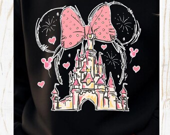 Disney Minnie Mouse Castle Sweatshirt, Magic Kingdom Family Sweatshirt, Vintage Disney Sweatshirt, Disneyland Shirt, Magical Kingdom