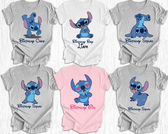 Stitch Birthday Shirt, Personalized Birthday Shirt, Custom Stitch Birthday Shirt, Stitch Birthday Girl Shirt, Stitch Birthday Family Shirts