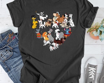 Camiseta "La vida es mejor con perros de Disney", camiseta de Goofy, camiseta de dálmata de Disney, camiseta para amantes de los perros, camiseta para amantes de los animales, camiseta de Stitch de Disney