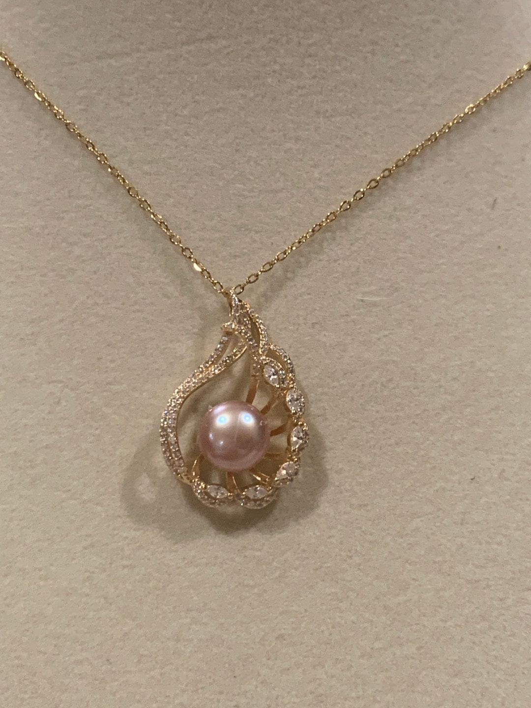 Sterling Silver Freshwater Pearl Pendant/necklace - Etsy