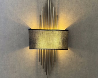 Contemporary Wall Sconce, Wall Light, Unique Sconce, Decorative Light, Fabric Wall Sconce, Modern Wall Sconce, Art Deco