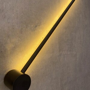 Black Wall Sconce, Wall Sconce, Wall Light, Modern Wall Sconce, Contemporary Wall Light, Wall Light, Battery Operated, Led Wall Light zdjęcie 5