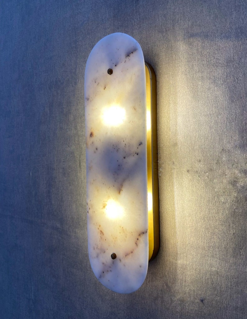 Modern Marble Sconce , Marble Wall Sconce, Mid Century Wall Sconce, Modern Sconce,Modern Wall Light, Wall Sconce zdjęcie 3