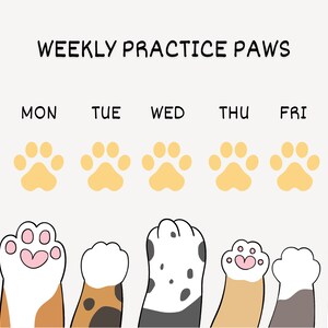 digital practice log weekly chart monthly practice log cute practice chart