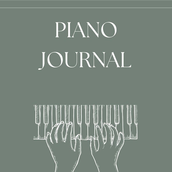 Digital piano journal  gifts for musician pianist gift piano music notebook digital journal music lover piano lover gift for pianist