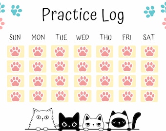 Piano Practice Log | Weekly Tracker Chart | Music | Teacher Resource ...