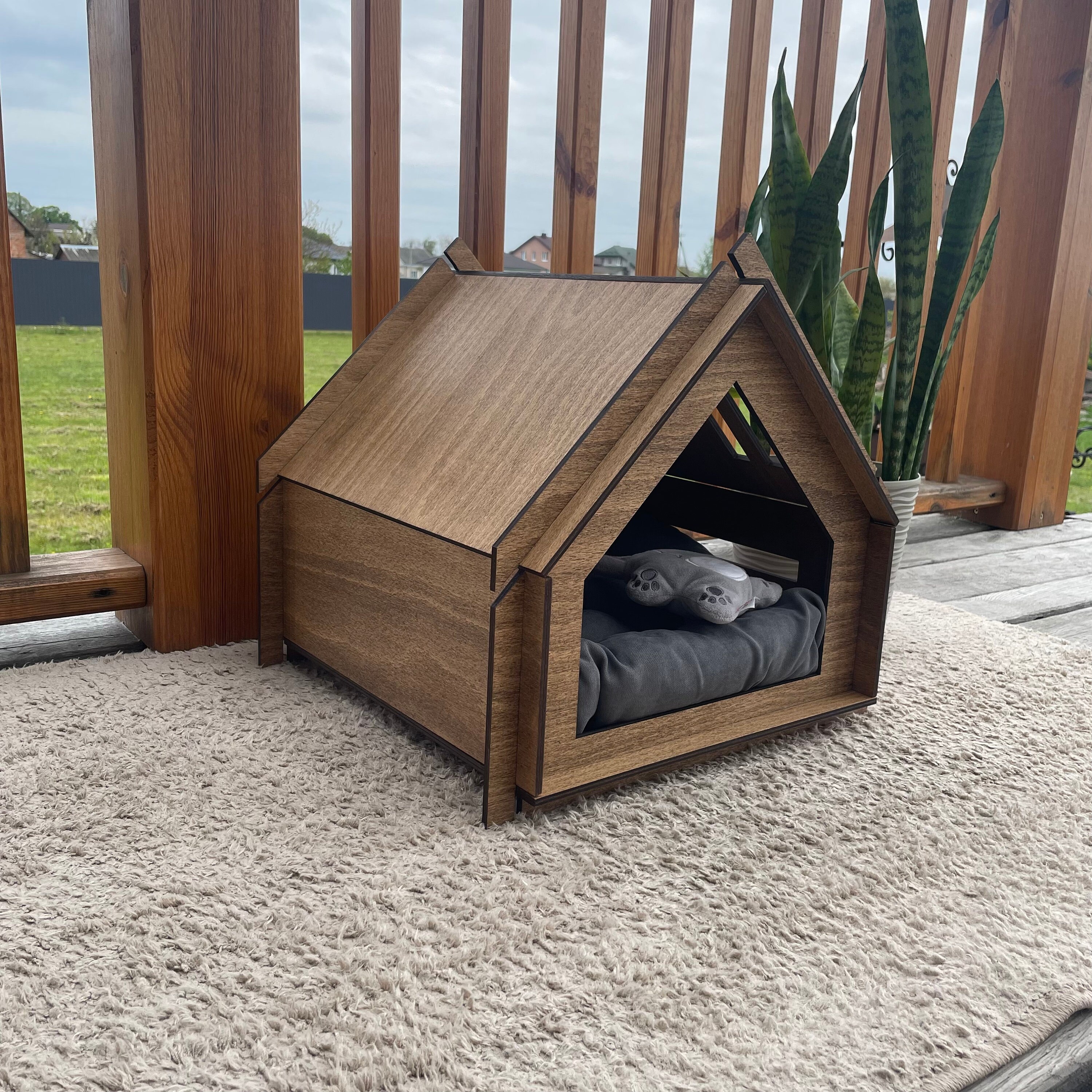 View of Premium Wooden Dog House, Dog Kennel, Dog Bed, , Dog Cage, Dog House ...