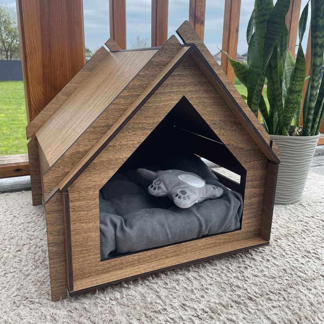 Picture of Wooden Dog Crate Furniture, Indoor Dog House, Dog Kennel, Cat Bed ...
