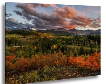 Colorado Sunset Photo Autumn Landscape Photography Aspen Trees Wall Art Mountain Nature Print Fall Foliage