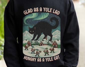 Yule Lads & Yule Cat Sweatshirt | Icelandic Jólakötturinn Unisex Comfort Colors T-shirt or Icelandic Christmas Cat Unisex Gildan Sweatshirt
