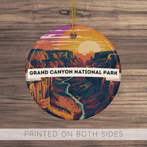Grand Canyon Colorful Christmas Ornament, Grand Canyon National Park Ceramic Holiday Ornament, Arizona Keepsake Gift for Nature Lover