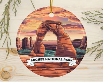 Arches National Park Keramikverzierung, Faux Buntglas, Süd-Utah National Parks Souvenir Andenken, Utah National Parks Zion Bryce