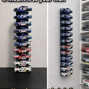 1:64 NASCAR Diecast Display Stand Wall or Shelf Fits Cup, Xfinity