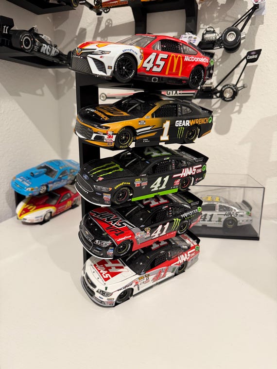 1:24 Scale NASCAR Diecast Shelf/Table/Wall Mount 5 Stack Display Stand