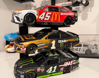 1:24 Scale NASCAR Diecast Shelf/Table/Wall Mount 3 Stack Display Stand