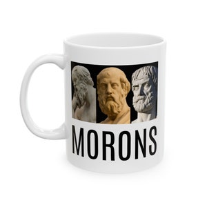 Platon, Aristoteles, Sokrates... Idioten, Prinzessin Braut Tasse, unvorstellbar, wie Sie es wünschen, Kultklassiker, Filmzitate, lustige Tasse, Vintage-Geschenk Bild 2