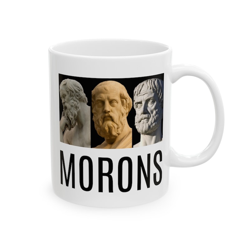 Platon, Aristoteles, Sokrates... Idioten, Prinzessin Braut Tasse, unvorstellbar, wie Sie es wünschen, Kultklassiker, Filmzitate, lustige Tasse, Vintage-Geschenk Bild 3