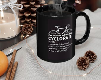 Cyclopath Mug, Cycling Definitions Mug, Funny Cycling Gifts, Cycopath Cycling Mug, Cyclist Coffee Cup, Biking Mug, Gift for Cyclist