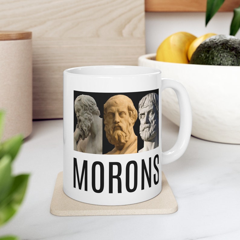 Platon, Aristoteles, Sokrates... Idioten, Prinzessin Braut Tasse, unvorstellbar, wie Sie es wünschen, Kultklassiker, Filmzitate, lustige Tasse, Vintage-Geschenk Bild 7