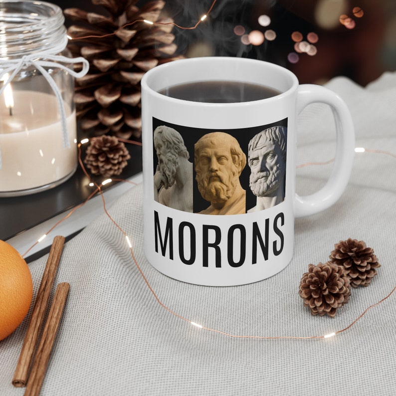 Platon, Aristoteles, Sokrates... Idioten, Prinzessin Braut Tasse, unvorstellbar, wie Sie es wünschen, Kultklassiker, Filmzitate, lustige Tasse, Vintage-Geschenk Bild 4