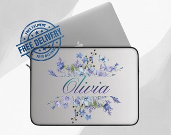 Personalized Laptop Sleeve With Your Custom Text, Custom Logo Laptop Sleeve, Custom Gift, Custom Computer Sleeve, Free Shipping