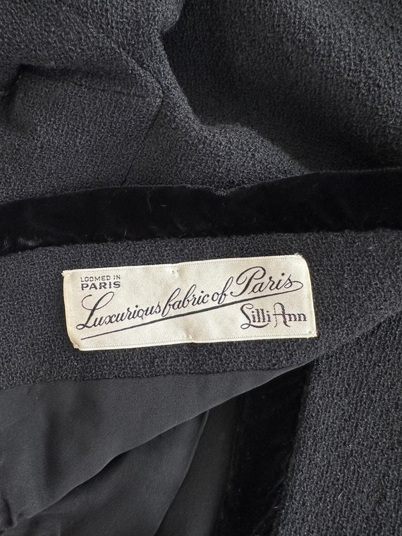 Vintage Lilli Ann Paris Black Boucle Cropped Jack… - image 5