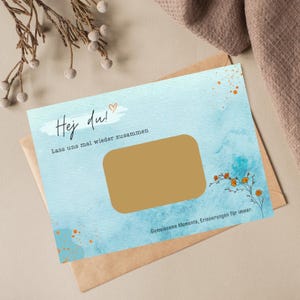 Individueller Gutschein Rubbelfeld - Geschenk für sie - Rubbelkarte - personalisierbarer Gutschein - Geburtstag 30 - Geschenkidee - Osten