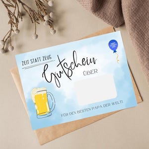 Individueller Gutschein Rubbelfeld - Geschenk Papa - Rubbelkarte - personalisierbarer Gutschein - Geschenk Vatertag - Bonuspapa
