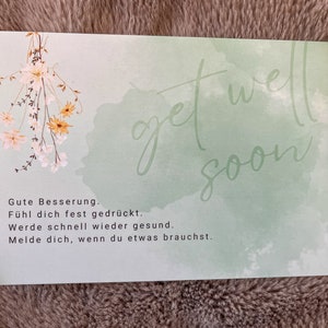 Karte Gute Besserung - Karte Genesung - Karte get well soon - Gute Besserungskarte - Genesungswünsche - positive Gedanken - Mutmacher