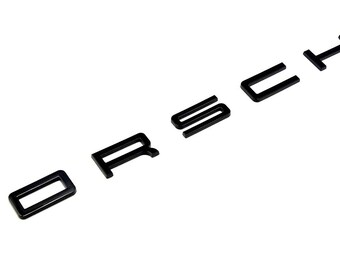 PORSCHE lettering rear boot badge emblem Matte Black