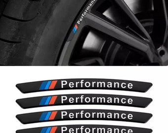 4X Performance Decal Car Wheels Rims Racing Sticker Badge M Sport Logo Emblem for BMW
