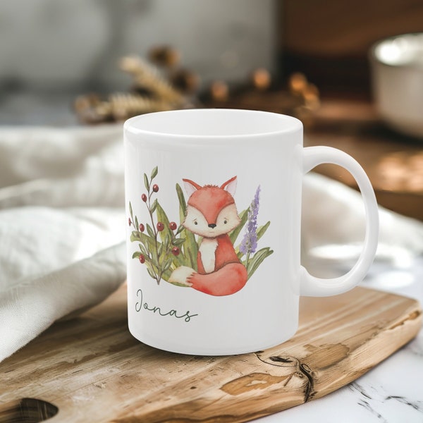 Kindertasse, Kindertasse personalisiert, Kindertasse mit Namen, Kindertasse Tiere, Kindertasse Geschenk, Geschenk Kind, Kindertasse Keramik