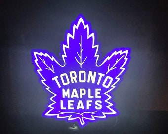 Toronto Maple Leafs LED Sign: NHL Hockey Lightbox, Man Cave Decor
