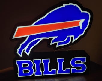 Buffalo Bills LED Lightbox Sign: NFL Football Mancave Decor