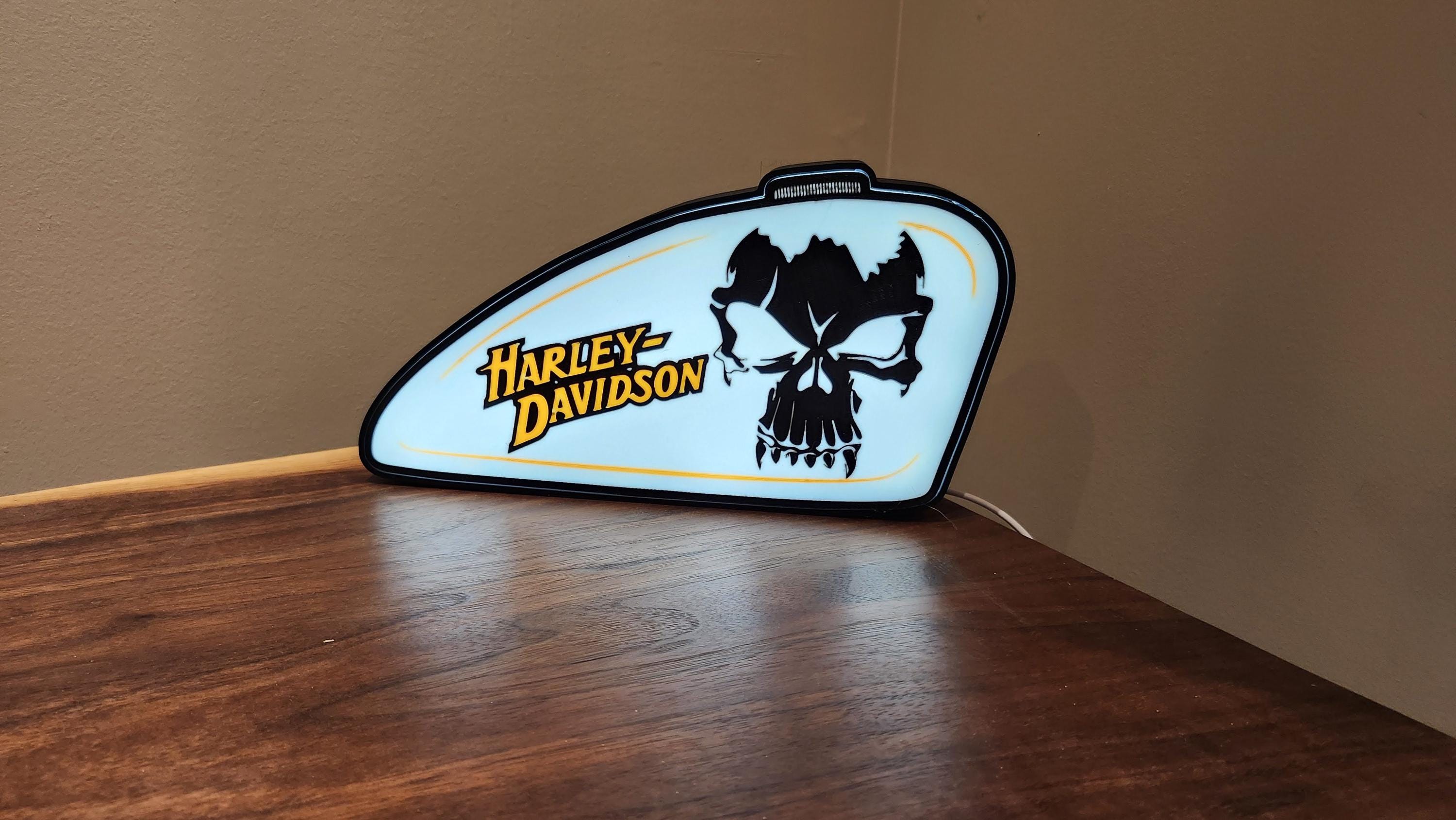 Haley Led Sign Harley Davidson Light LED Lightbox Sign: Mancave Decor - Etsy
