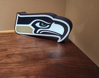 Seatle Seahawks LED Light Sign: NFL Football Mancave Decor
