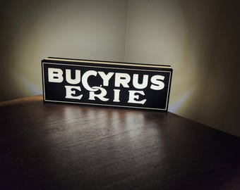 Bucyrus Erie Crane Light LED Light Sign:  Mancave Decor