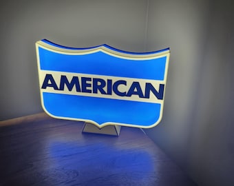 American Crane Light LED Lightbox Sign:  Mancave Decor