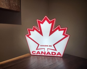 Made in CANADA sign with light   - LED Lightbox