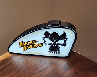 Harley Davidson Light LED Lightbox Sign:  Mancave Decor