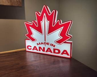 Made in CANADA sign with light   - LED Lightbox