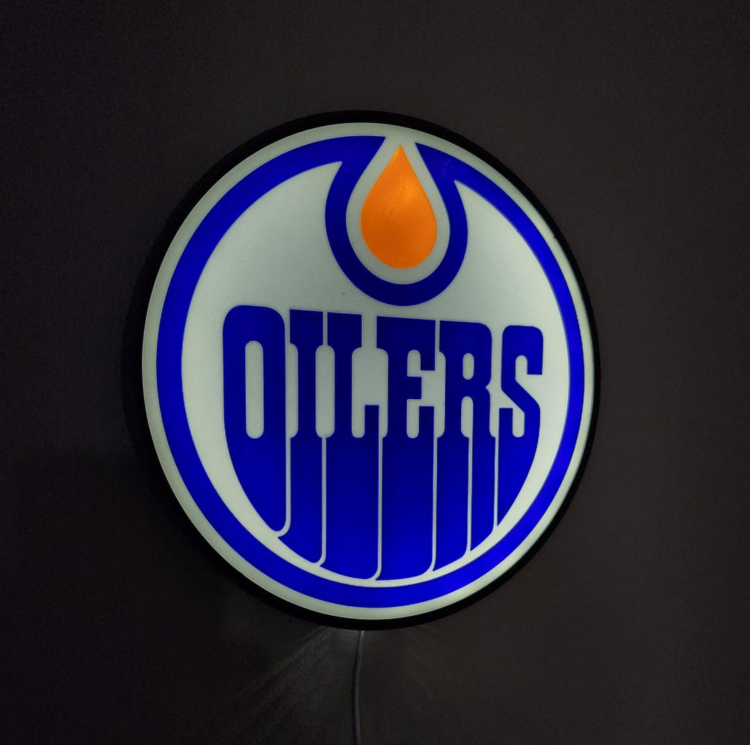 Edmonton Oilers LED Light Sign: NHL Hockey Room Decor - Etsy