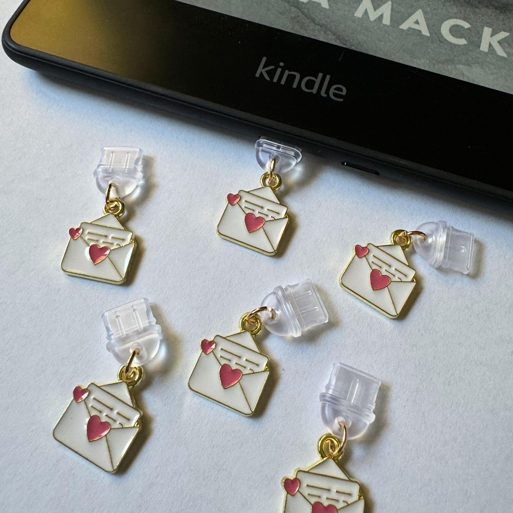 Kindle Charger Bow Letters Dust Plug Charm Compatible With Kindle Paperwhite Type C Usb C Dust Plug Women Gift For E Reader Lover Teachers Students A Kindle Accessories