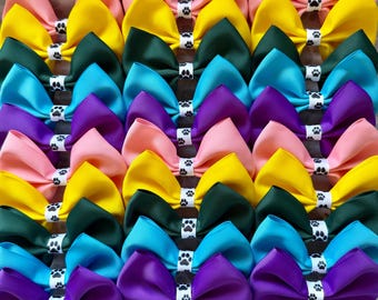30 x Colourful paw Dog grooming bows
