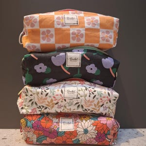 Astuccio fatto a mano - Astuccio colorato - Astuccio con cerniera - Stampa unica - Borsa per il trucco - Regalo per insegnante - Journaling